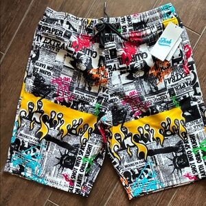Graphic Print Men's Shorts